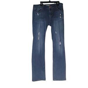 Cabi Jeans Slim Boyfriend‎ Fit Distressed Denim Womens  8 Blue luxury designer